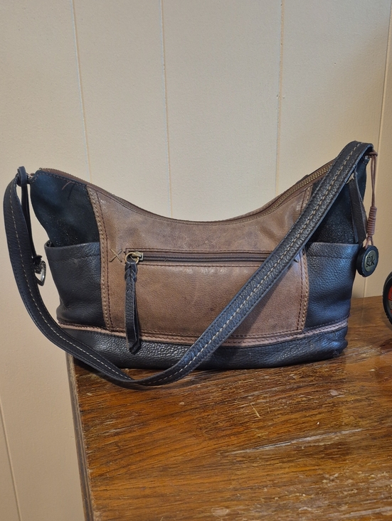 Other - The Sak Two-Tone Brown and Black Leather Messenger Bag